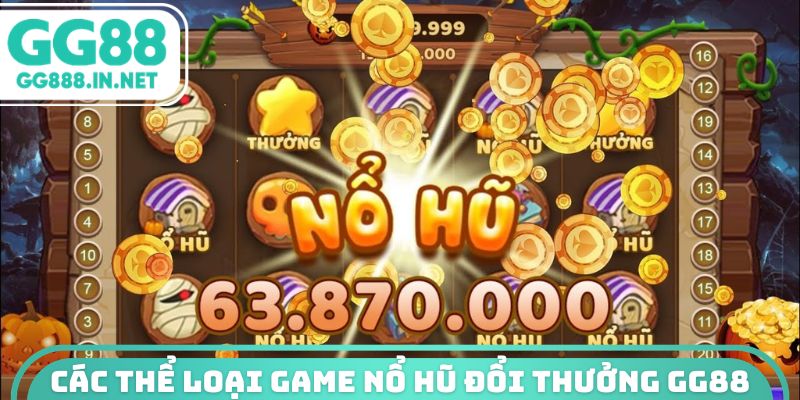 Các thể loại game nổ hũ đổi thưởng GG88