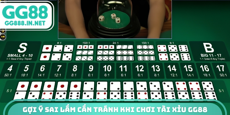 Gợi &yacute; sai lầm cần tr&aacute;nh khi chơi t&agrave;i xỉu GG88