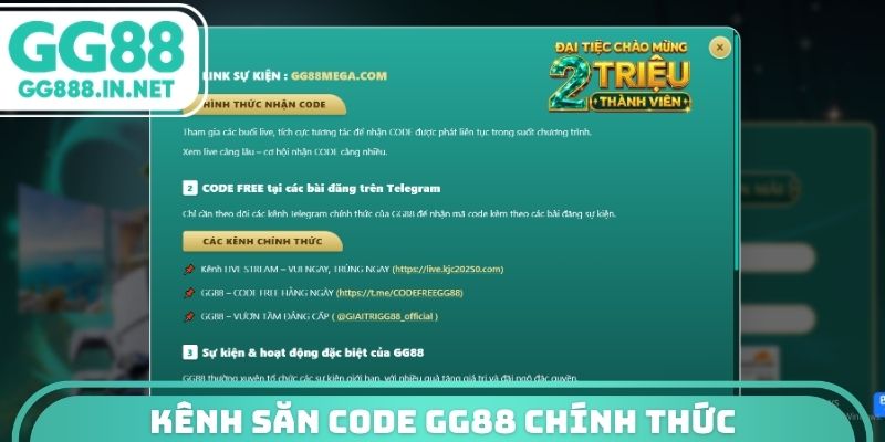 Kênh săn code GG88 chính thức