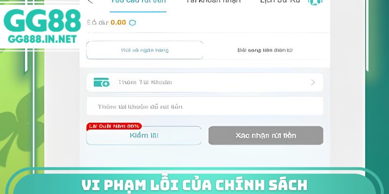 Vi phạm lỗi của chính sách